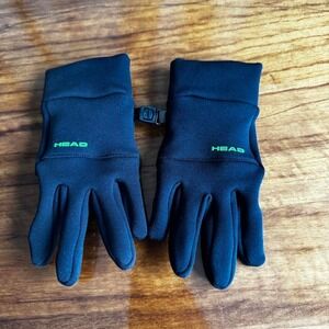 Head Mens Black Winter Performance Gloves Neon Green Trim Large L/G/G